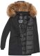 Marikoo Karmaa-Princess Damen Parka Winterjacke mit Fellkragen Schwarz-Gr.XS
