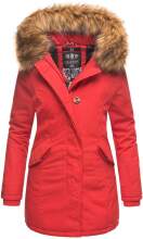 Marikoo Karmaa-Princess ladies parka winter jacket with fur collar Rot-Gr.XS