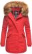 Marikoo Karmaa-Princess Damen Parka Winterjacke mit Fellkragen Rot-Gr.S