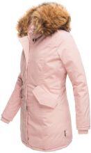 Marikoo Karmaa-Princess Damen Parka Winterjacke mit Fellkragen Rosa-Gr.S
