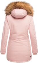 Marikoo Karmaa-Princess Damen Parka Winterjacke mit Fellkragen Rosa-Gr.M