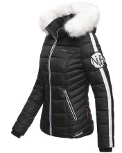 Navahoo Khingaas Damen Winter Steppjacke mit Kapuze Schwarz Größe M - Gr. 38