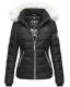 Navahoo Khingaas Damen Winter Steppjacke mit Kapuze Schwarz Größe M - Gr. 38