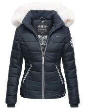 Navahoo Khingaas Damen Winter Steppjacke mit Kapuze Navy Größe S - Gr. 36