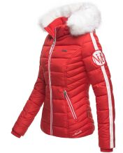 Navahoo Khingaas Damen Winter Steppjacke mit Kapuze Rot Größe S - Gr. 36