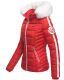 Navahoo Khingaas Damen Winter Steppjacke mit Kapuze Rot Größe S - Gr. 36