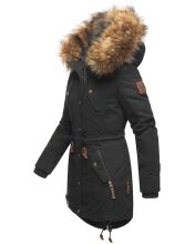 Marikoo La Viva Princess Damen Winterjacke mit Kapuze Schwarz Größe S - Gr. 36