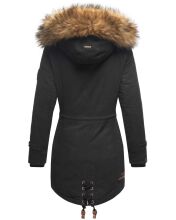 Marikoo La Viva Princess Damen Winterjacke mit Kapuze Schwarz Größe S - Gr. 36