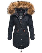 Marikoo La Viva Princess Damen Winterjacke mit Kapuze Navy Größe S - Gr. 36