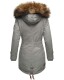 Marikoo La Viva Princess ladies winterjacket with fur collar - Brightgray-Gr.L