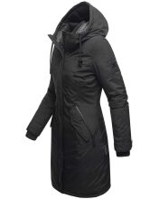 Navahoo Letiziaa lange Damen Parka Winterjacke mit Kapuze Schwarz Größe S - Gr. 36