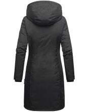 Navahoo Letiziaa lange Damen Parka Winterjacke mit Kapuze Schwarz Größe S - Gr. 36