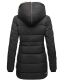 Marikoo warme Damen Steppmantel Winterjacke mit Kapuze Schwarz Größe XS - Gr. 34