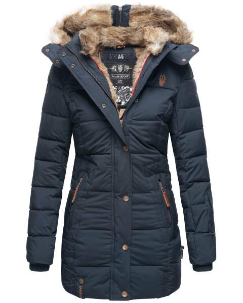 Marikoo Lieblingsjacke ladies warm winter jacket with hood - Navy-Gr.S