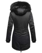 Navahoo Luluna Princess warme Damen Winterjacke mit Kunstfell Schwarz Größe S - Gr. 36