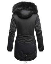 Navahoo Luluna Princess warme Damen Winterjacke mit Kunstfell Schwarz Größe M - Gr. 38