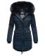 Navahoo Luluna Princess warme Damen Winterjacke mit Kunstfell Navy Größe XS - Gr. 34