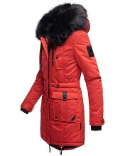 Navahoo Luluna Princess warme Damen Winterjacke mit Kunstfell Rot Größe S - Gr. 36