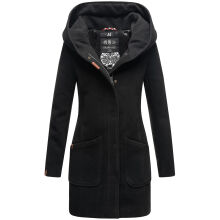 Marikoo Maikoo Damen Trenchcoat Wintermantel Schwarz Größe L - Gr. 40