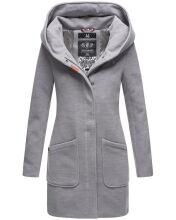 Marikoo Maikoo Damen Trenchcoat Wintermantel Hellgrau...