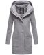Marikoo Maikoo Damen Trenchcoat Wintermantel Hellgrau Größe M - Gr. 38