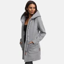 Marikoo Maikoo Damen Trenchcoat Wintermantel Hellgrau Gr&ouml;&szlig;e XXL - Gr. 44