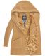 Marikoo Maikoo Damen Trenchcoat Wintermantel Camel Größe M - Gr. 38