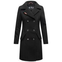 Marikoo Nanakoo Damen Trenchcoat Wintermantel Schwarz Größe XL - Gr. 42