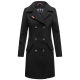 Marikoo Nanakoo Damen Trenchcoat Wintermantel Schwarz Größe XL - Gr. 42