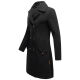 Marikoo Nanakoo Damen Trenchcoat Wintermantel Schwarz Größe XL - Gr. 42