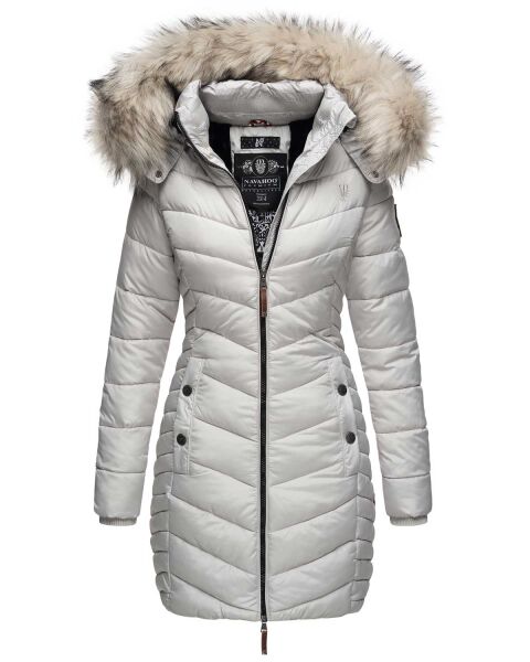 Navahoo Nimalaa ladies long parka winter quilted jacket - Brightgray-Gr.XS