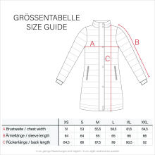 Navahoo Nimalaa warme Damen Winter Steppjacke mit Kapuze Weinrot Größe XS - Gr. 34