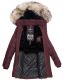 Navahoo Nimalaa warme Damen Winter Steppjacke mit Kapuze Weinrot Größe XS - Gr. 34