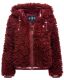 Marikoo Puderzuckerwölkchen Damen Felljacke Bordeaux-Gr.XS