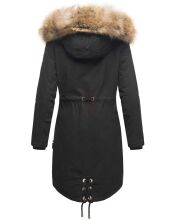 Navahoo Rosinchen Damen Parka Winterjacke mit Kapuze Schwarz Größe M - Gr. 38