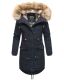 Navahoo Rosinchen Damen Parka Winterjacke mit Kapuze Navy Größe S - Gr. 36