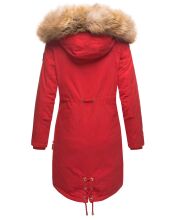 Navahoo Rosinchen Damen Parka Winterjacke mit Kapuze Rot Gr&ouml;&szlig;e L - Gr. 40