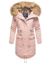 Navahoo Rosinchen Damen Parka Winterjacke mit Kapuze Rosa...