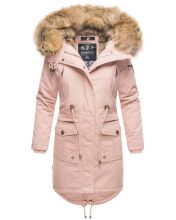 Navahoo Rosinchen Damen Parka Winterjacke mit Kapuze Rosa...