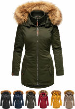 Marikoo Sanakoo ladies winter parka jacket with fur collar