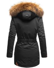 Marikoo Sanakoo Damen Winterjacke mit Kapuze und Teddyfell  Schwarz Größe S - Gr. 36