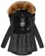 Marikoo Sanakoo Damen Winterjacke mit Kapuze und Teddyfell  Schwarz Größe S - Gr. 36