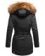 Marikoo Sanakoo Damen Winterjacke mit Kapuze und Teddyfell  Schwarz Größe XL - Gr. 42