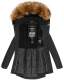 Marikoo Sanakoo ladies winter parka jacket with fur collar - Black-Gr.XL