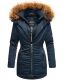 Marikoo Sanakoo Damen Winterjacke mit Kapuze und Teddyfell  Navy Größe M - Gr. 38