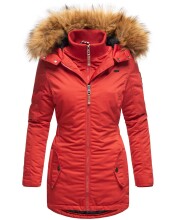 Marikoo Sanakoo ladies winter parka jacket with fur collar - Red-Gr.XS
