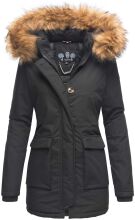 Navahoo Schneeengel-Princess Damen Parka Winterjacke mit KapuzeSchwarz Größe XS - Gr. 34