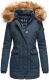 Navahoo Schneeengel-Princess Damen Parka Winterjacke mit KapuzeBlau Größe S - Gr. 36