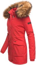 Navahoo Schneeengel-Princess Damen Parka Winterjacke mit KapuzeRot Größe XS - Gr. 34