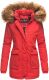 Navahoo Schneeengel-Princess Damen Parka Winterjacke mit KapuzeRot Größe XS - Gr. 34